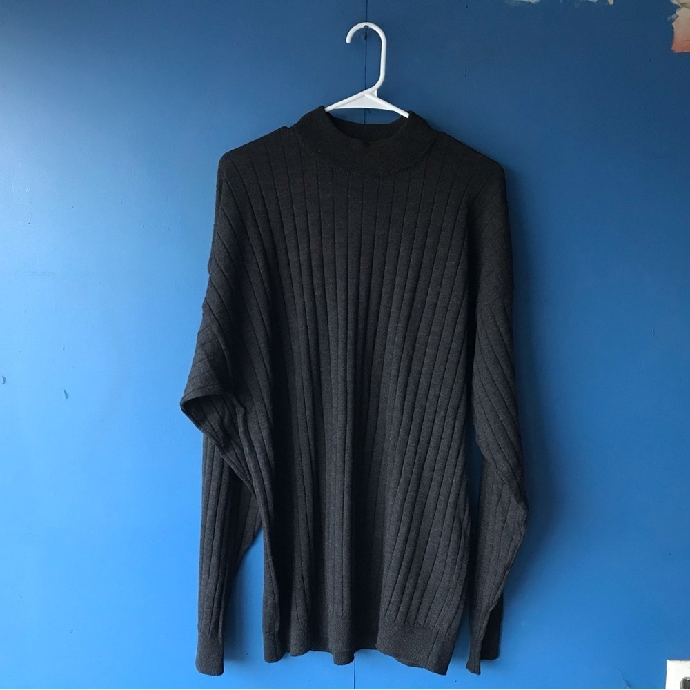Bachrach Men's Mock Neck Sweater Gray XXL